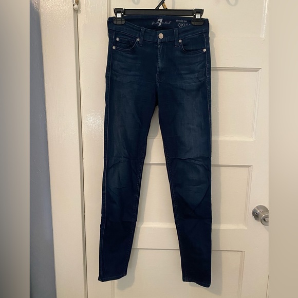7 For All Mankind Women's 24 Mid Rise Skinny Jeans - Picture 7 of 7